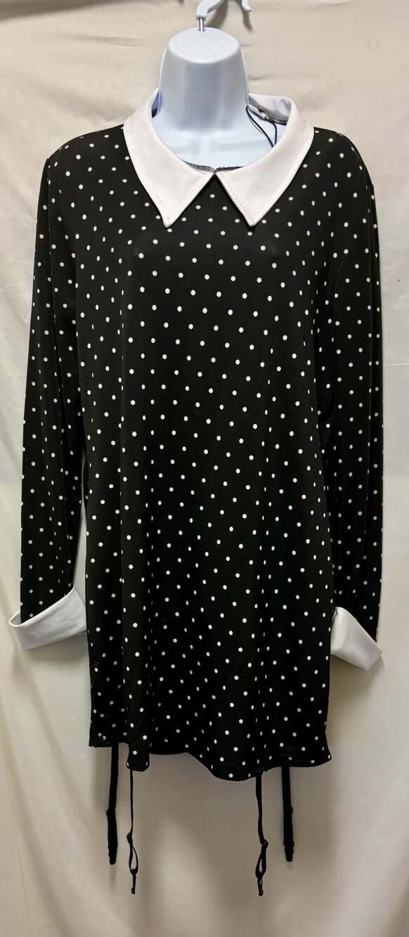 Fashion Nova Black polka Dot Garter Dress- SIZE 2X/3X